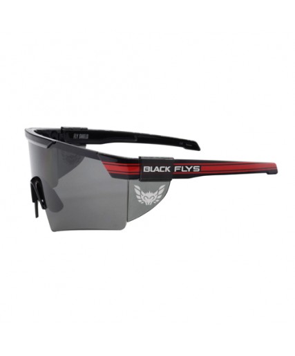 Fly Shield Z87+ Safety Glass Shiny Black/ Smoke Lens