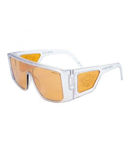 Fly Jefe Z87 + Safety Glass Clear w/Orange Silver Lens