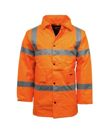 Hi Vis Waterproof Parka Jacket Orange