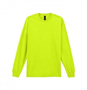 Gildan Ultra Cotton Long Sleeve T-Shirt Safty Green