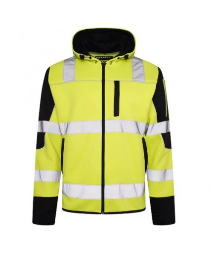 Aviator Hi Vis Zip Hoody Yellow