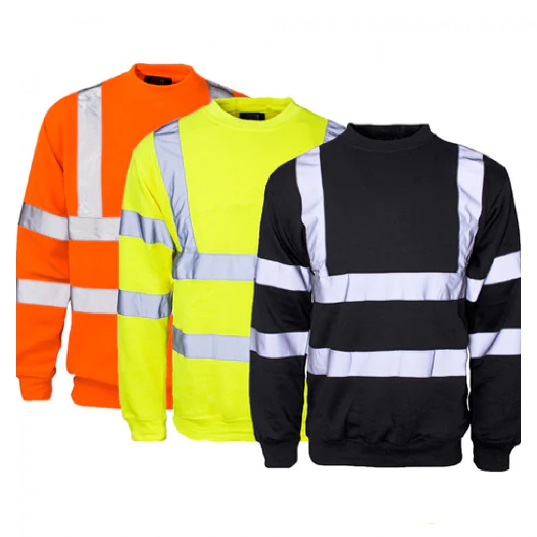 Hi Vis Crew Neck Sweatshirt Yellow