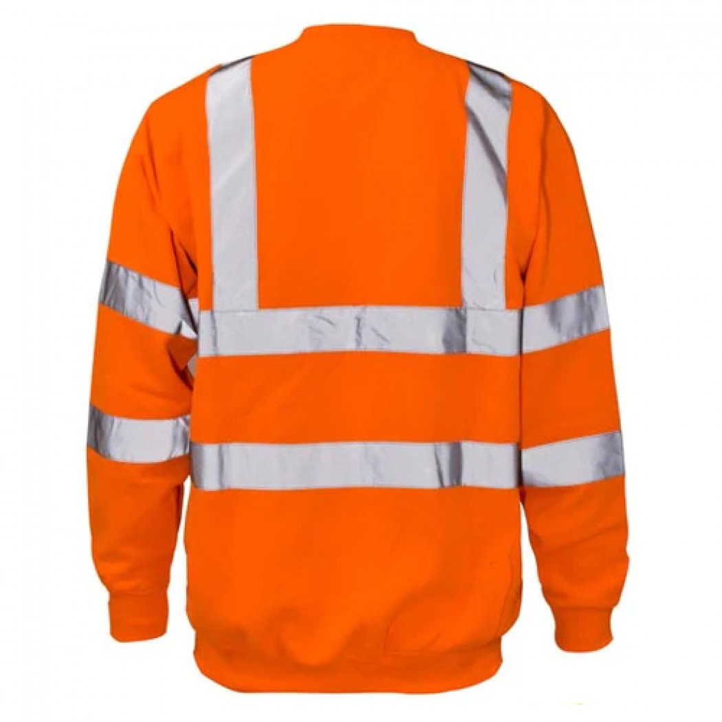 Hi Vis Crew Neck Sweatshirt Orange