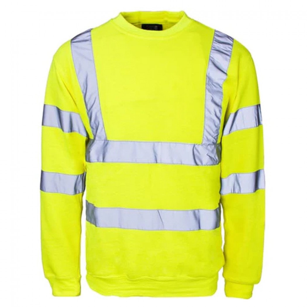 Hi Vis Crew Neck Sweatshirt Yellow